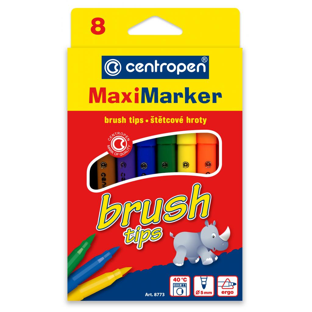Фломастери Centropen 8773 Maxi Brush tips, 8 colors (8773/08)