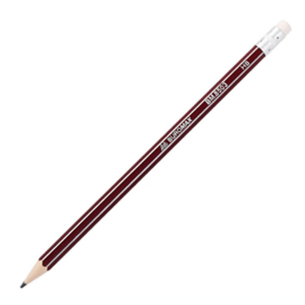Олівець графітний Buromax НВ, with eraser, assorted colors, carton (BM.8503)
