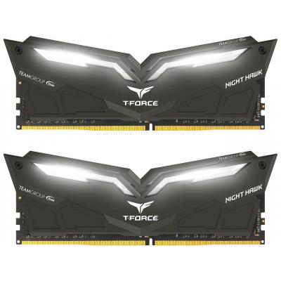 Модуль пам'яті для комп'ютера DDR4 16GB (2x8GB) 3200 MHz T-Force Night Hawk Black/White Team (THWD416G3200HC16CDC01)
