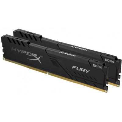 Модуль пам'яті для комп'ютера DDR4 8GB (2x4GB) 2400 MHz HyperX Fury Black Kingston Fury (ex.HyperX) (HX424C15FB3K2/8)