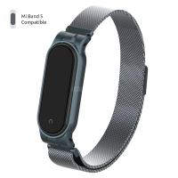 Ремінець до фітнес браслета Armorstandart Milanese Magnetic Band для Xiaomi Mi Band 5 Titanium Grey (ARM56854)