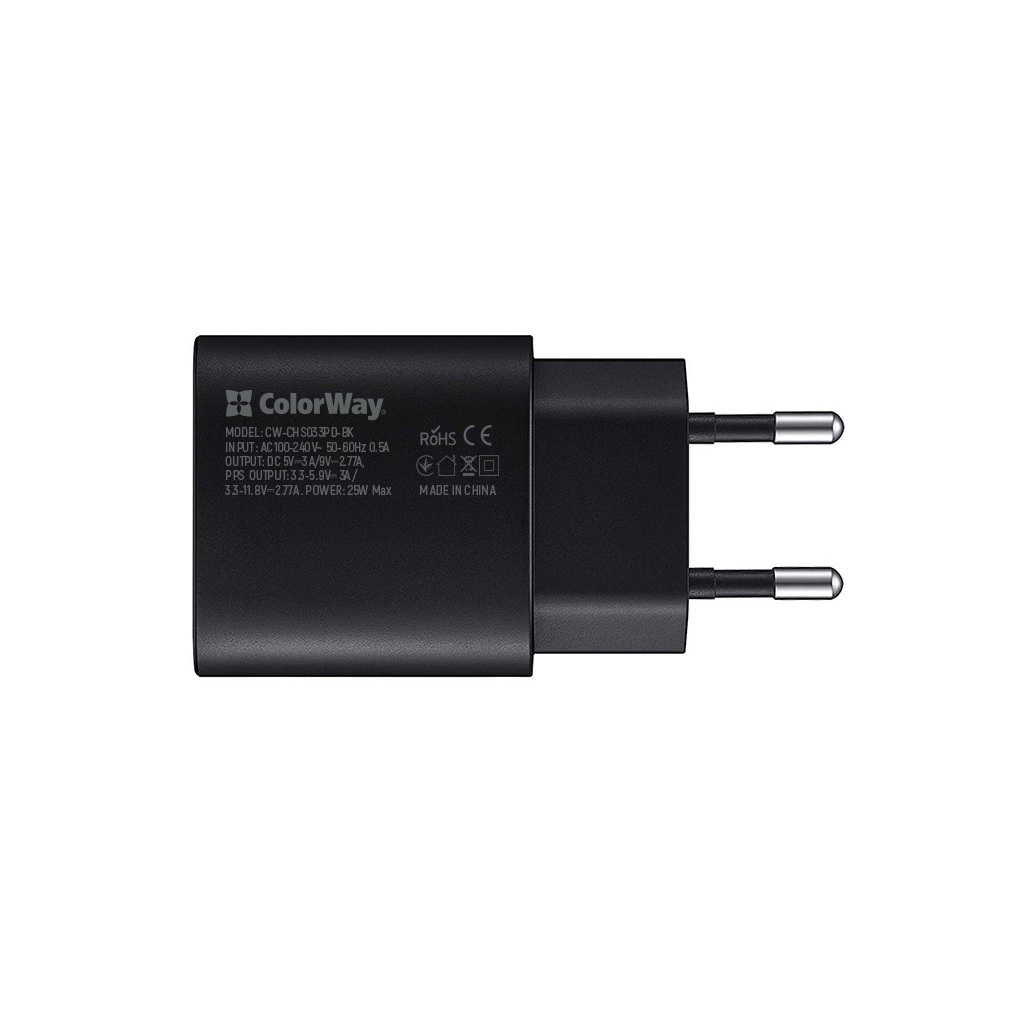Зарядний пристрій ColorWay Power Delivery Port PPS USB Type-C (25W) black (CW-CHS033PD-BK) Зарядний пристрій ColorWay Power Delivery Port PPS USB Type-C (25W) black (CW-CHS033PD-BK)