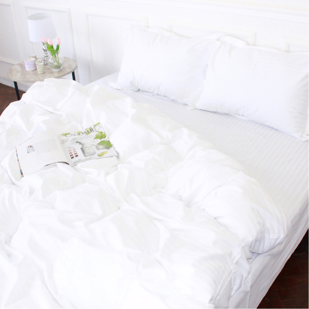 Постільна білизна MirSon Satin Stripe 30-0001 White 160х220 полуторний Євро (2200005245668)