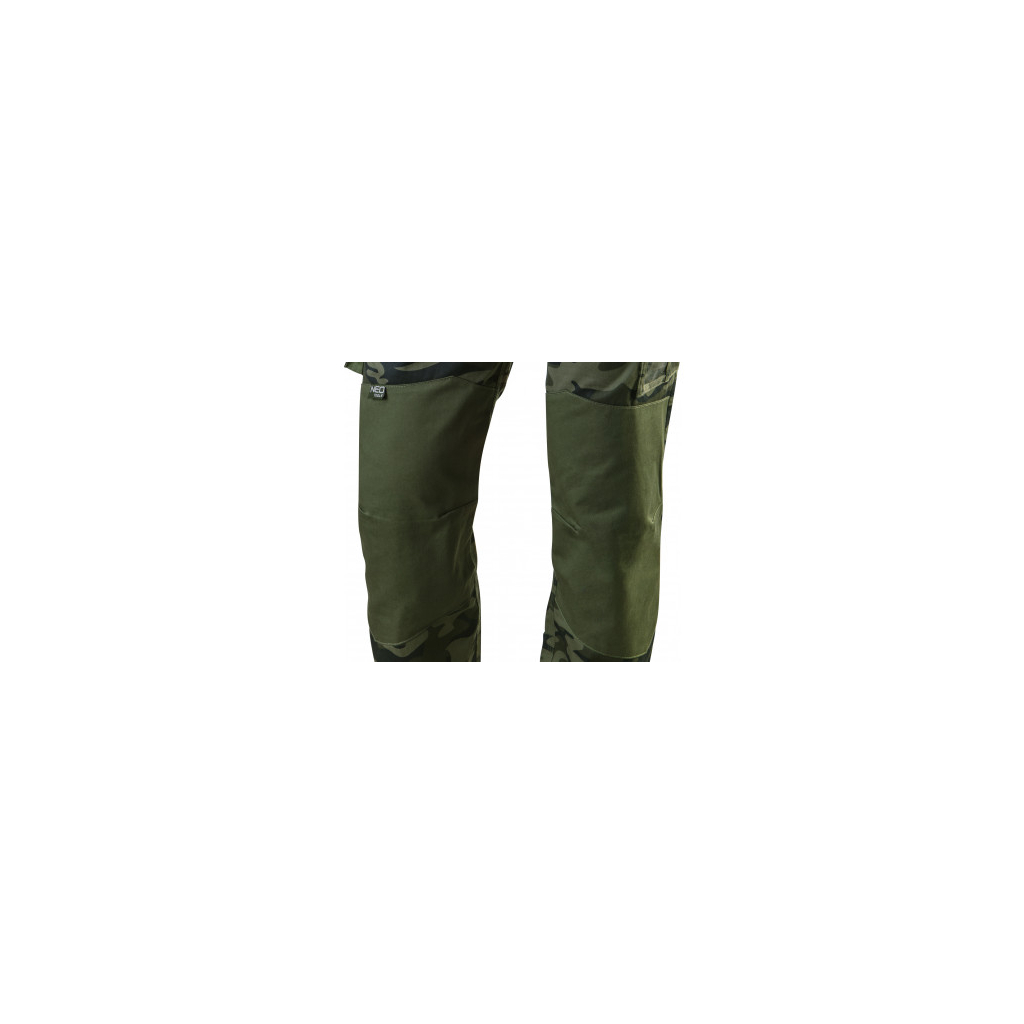 Штани робочі Neo Tools CAMO, розмір S (48), 255 г/м2, з відсіком для наколінників, (81-221-S)