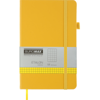 Notebook Buromax Etalon 125x195 mm 96 sheets in a cell cover made of artificial leather Yellow (BM.291160-08)