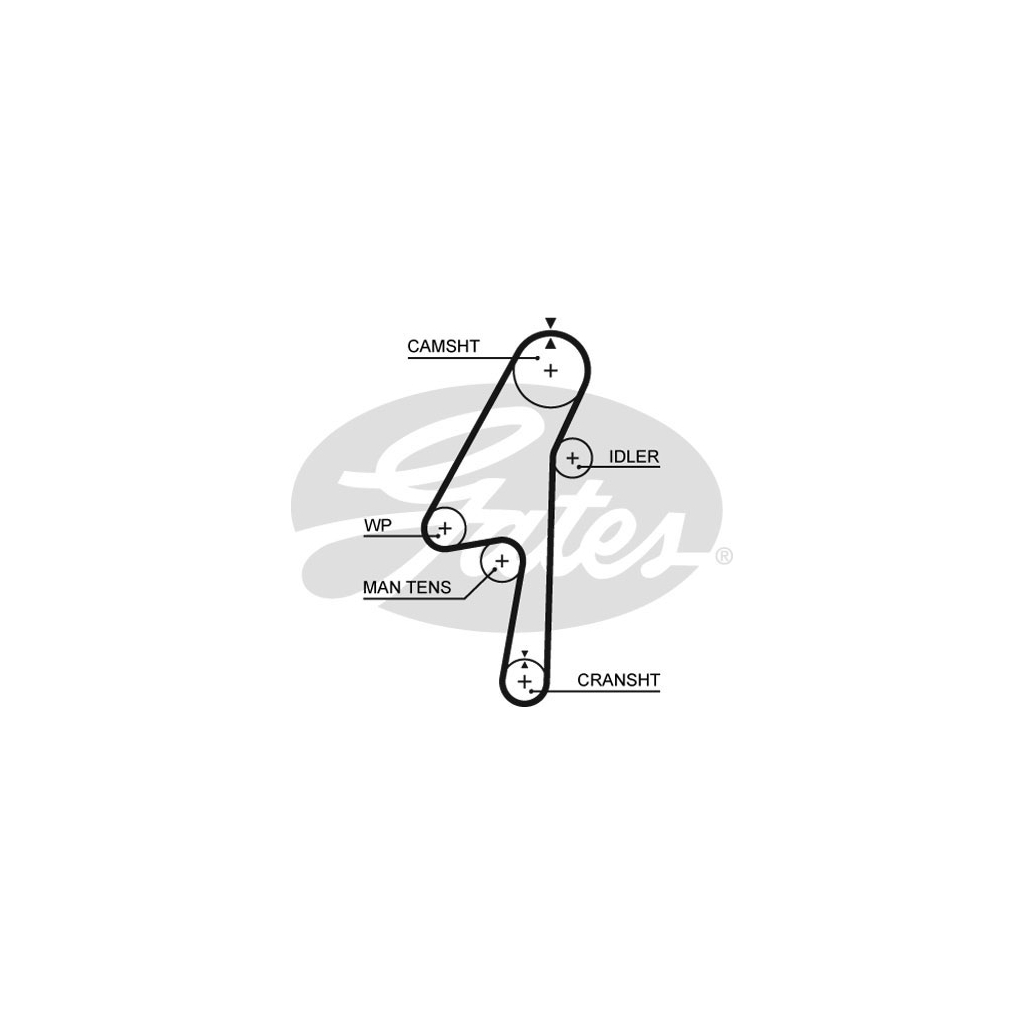 Комплект ременя ГРМ з помпой Gates KP15580XS Комплект ременя ГРМ з помпой Gates KP15580XS