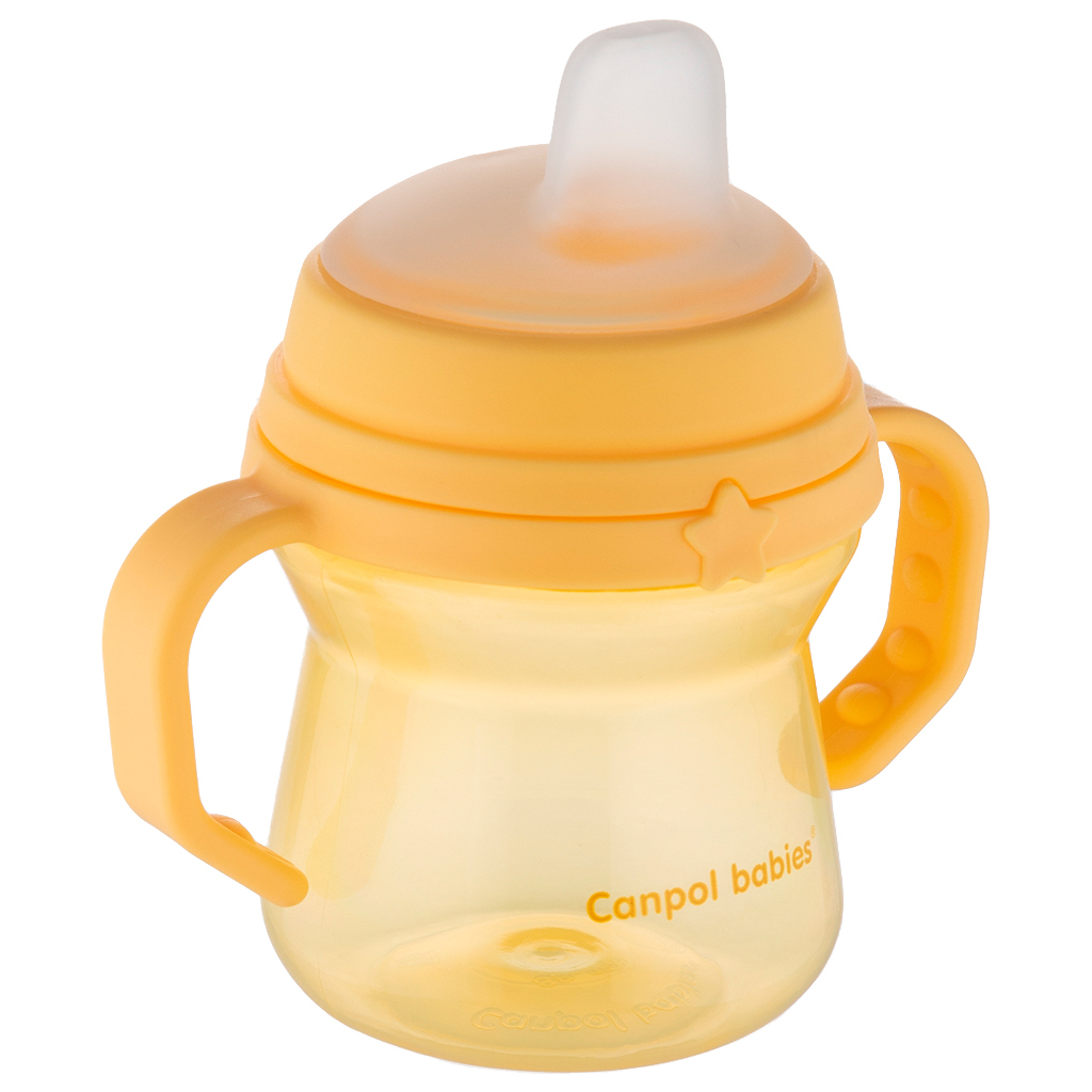 Поїльник-непроливайка Canpol babies з силіконовим носиком FirstCup 150 мл Жовта (56/614_yel)