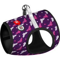 Dog harness WAUDOG Clothes with QR passport "Wonder Woman Violet" XS1 (1001-4008)