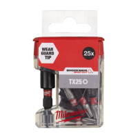 Bit set Milwaukee TX2 25mm, 25 pcs + magnetic holder (4932479858)