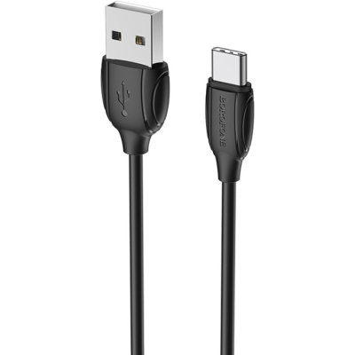 Дата кабель USB 2.0 AM to Type-C 1.0m BX19 Benefit 3A Black BOROFONE (BX19CB)