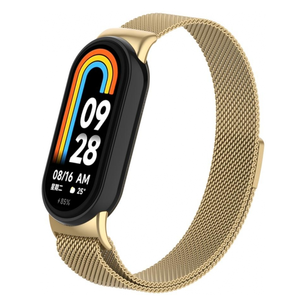 Ремінець до фітнес браслета Armorstandart Milanese Magnetic Band для Xiaomi Mi Band 8 Gold (ARM69919)