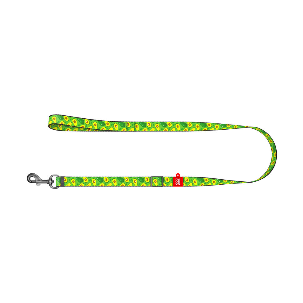 Повідець для собак WAUDOG Nylon "Авокадо" регульований S Ш 15 мм Д 152-183 см (5355)