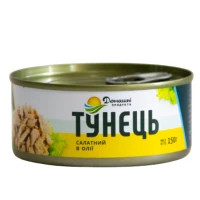 Рибні консерви Домашні продукти Тунець салатний в олії 150 г (4820186120530)