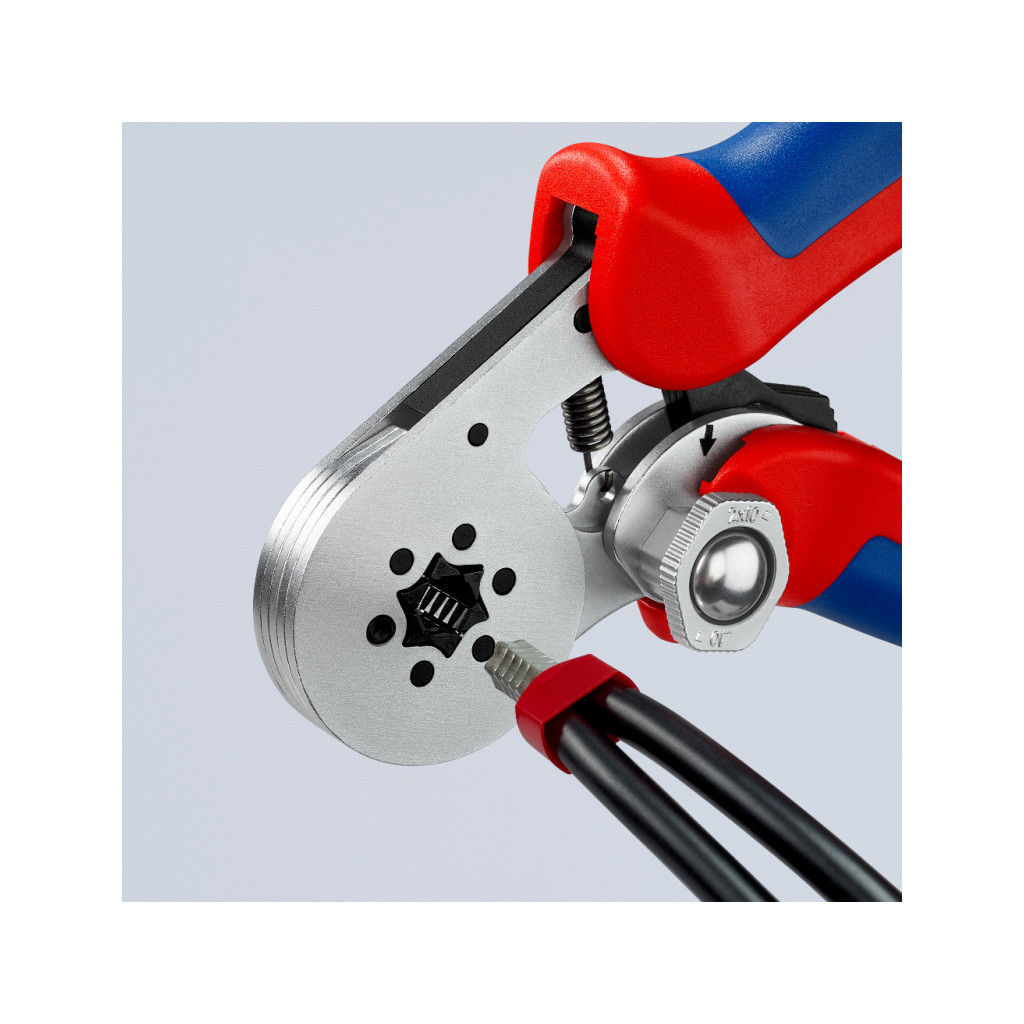 Затиск для клем KNIPEX для контактних гільз, шестигранний обжим (97 55 14)