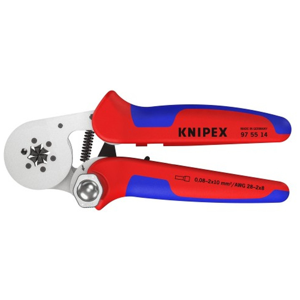 Затиск для клем KNIPEX для контактних гільз, шестигранний обжим (97 55 14)