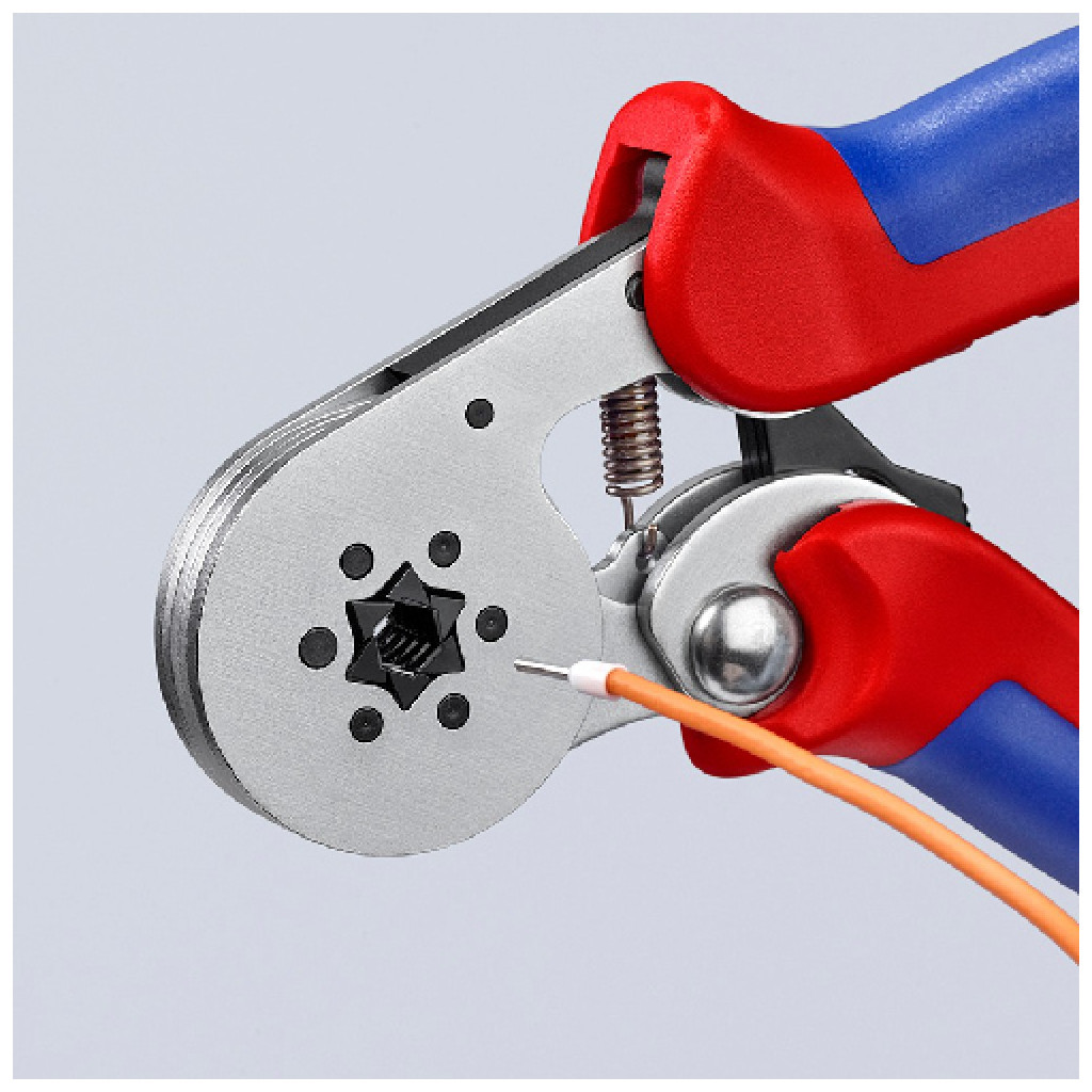 Затиск для клем KNIPEX для контактних гільз, шестигранний обжим (97 55 14)