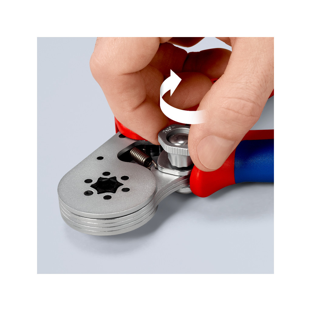 Затиск для клем KNIPEX для контактних гільз, шестигранний обжим (97 55 14)