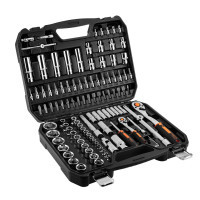 Neo Tools 110-piece tool set, 1/2", 1/4", CrV, case (10-066)