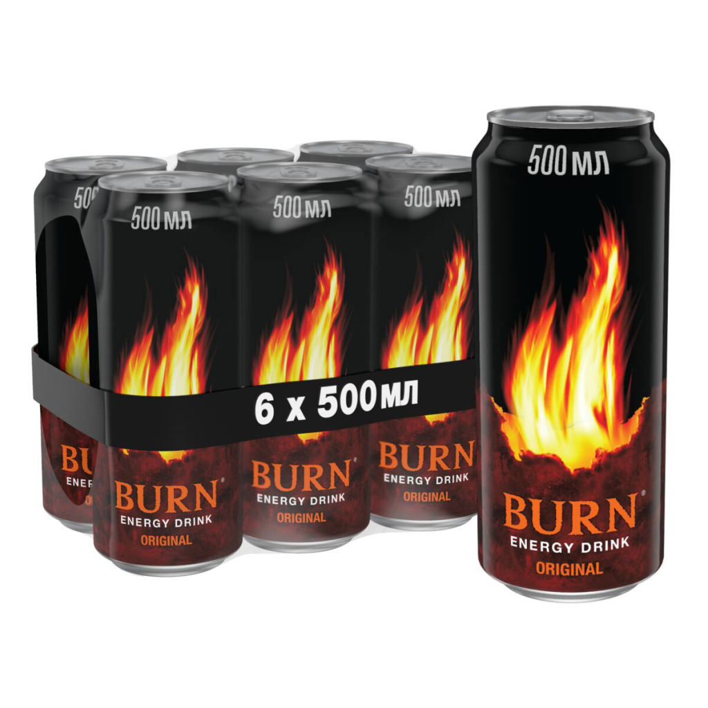 Енергетичний напій Burn Original Безалкогольний сильногазований 500 мл (5060466510951)