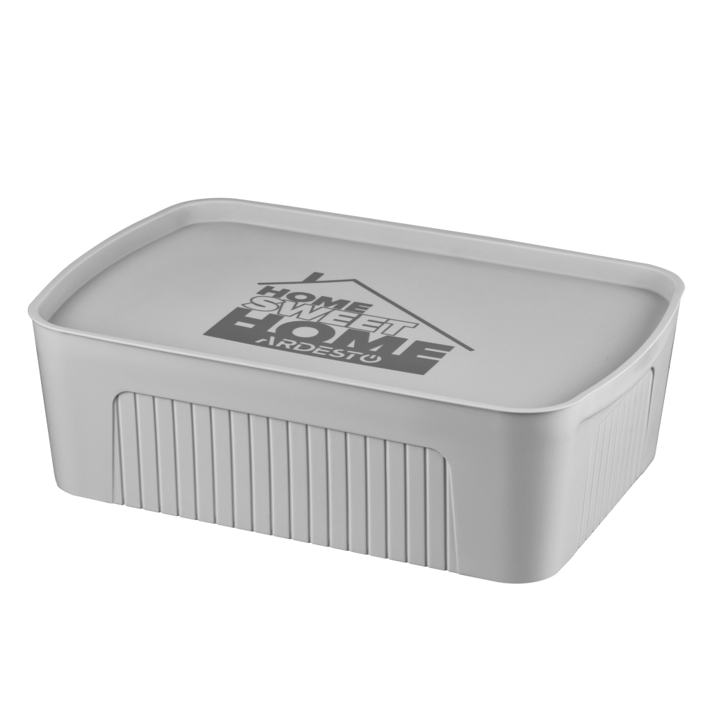 Контейнер для зберігання Ardesto З кришкою Сірий 13 л (ARHC2513G)