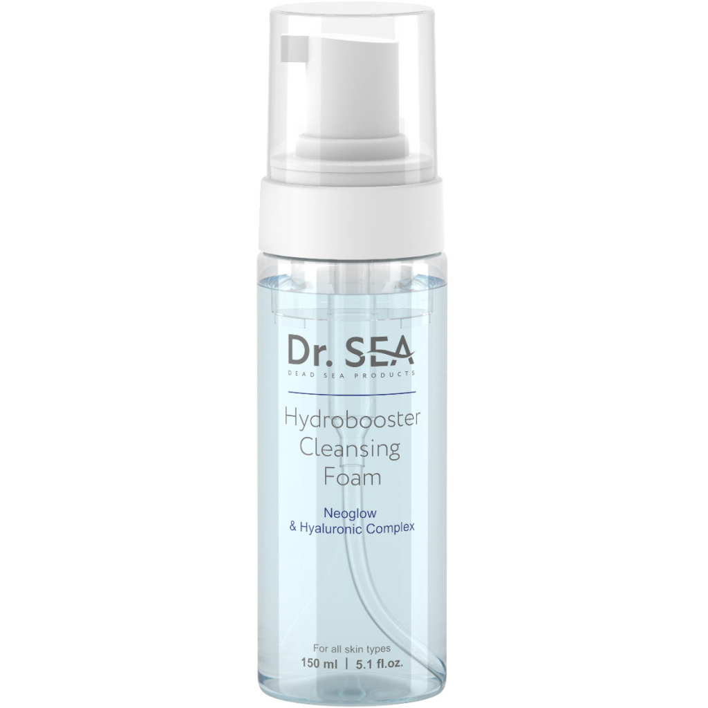 Пінка для вмивання Dr. Sea Hydrobooster Cleansing Foam З комплексом NeoGlow та гіалуроном 150 мл (7293720020844)