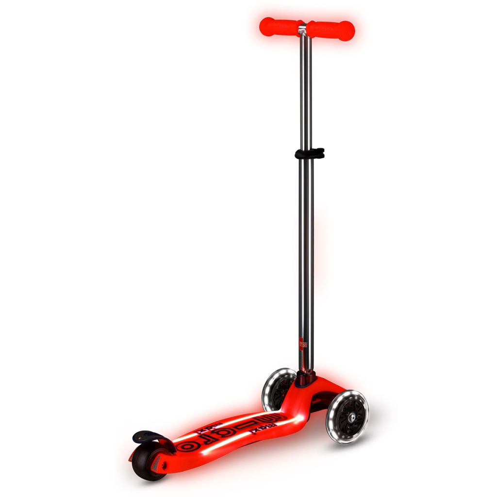 Самокат Micro Maxi Deluxe Glow LED Plus Червона аура (MMD379)