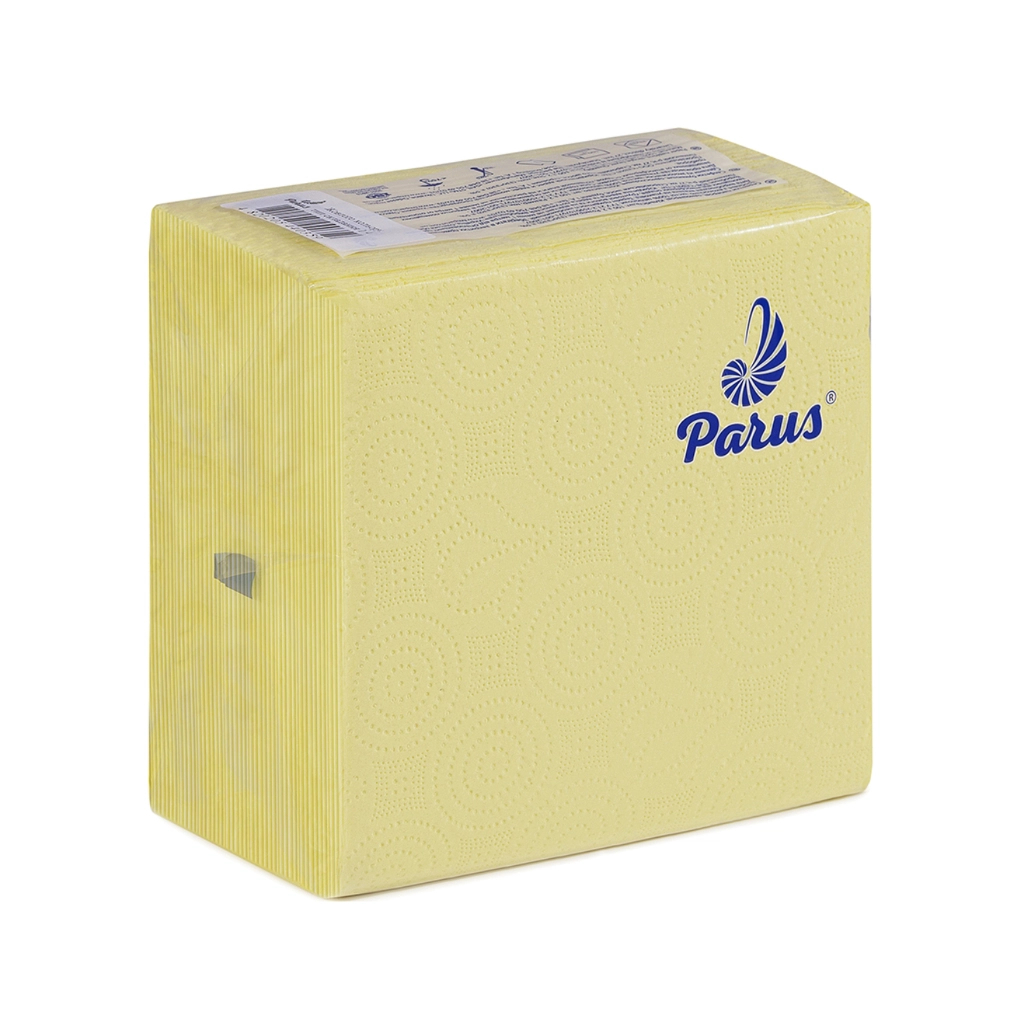 Серветки столові Parus 1 шар 33х33 см Жовті 100 шт. (4820205440359)