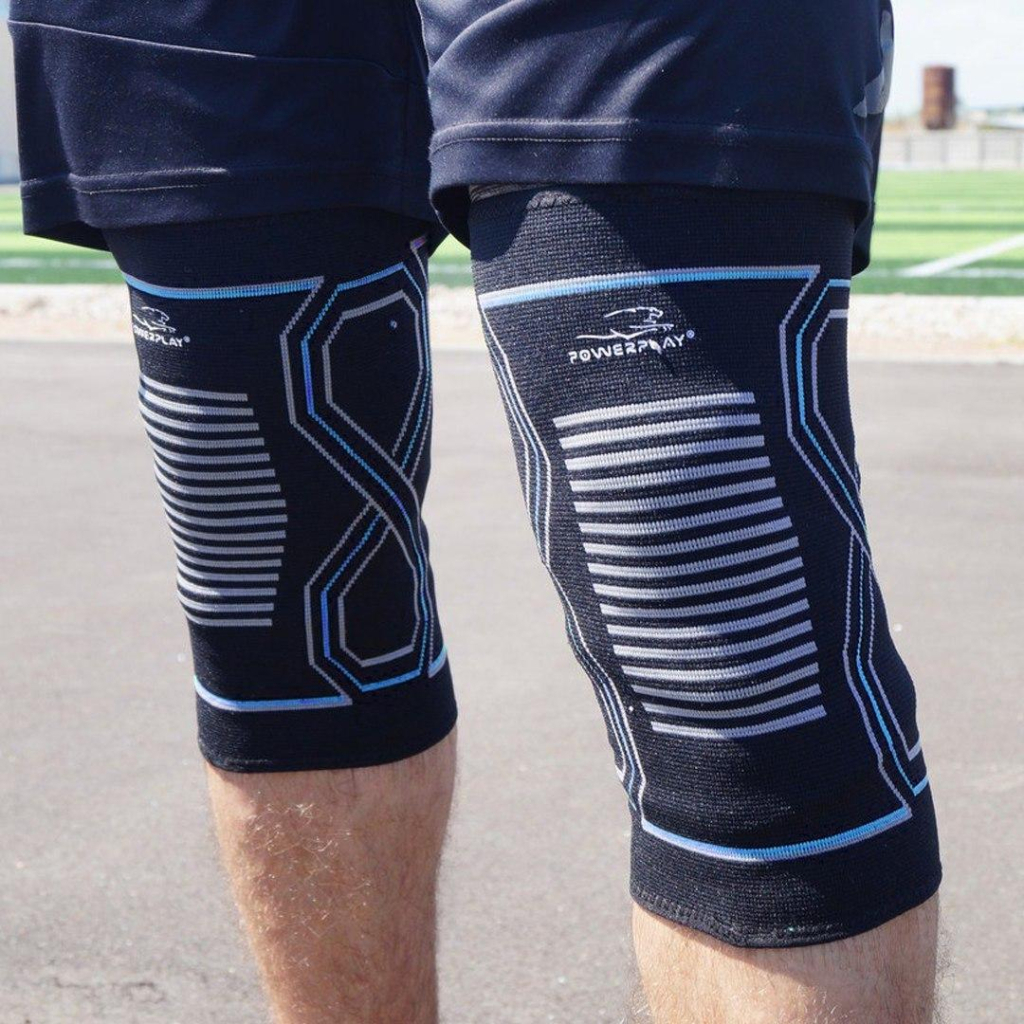 Фіксатор коліна PowerPlay PP-4099 Knee SupportЧорно/Сині L/XL (PP_4099_L/XL_Bl/Blue)