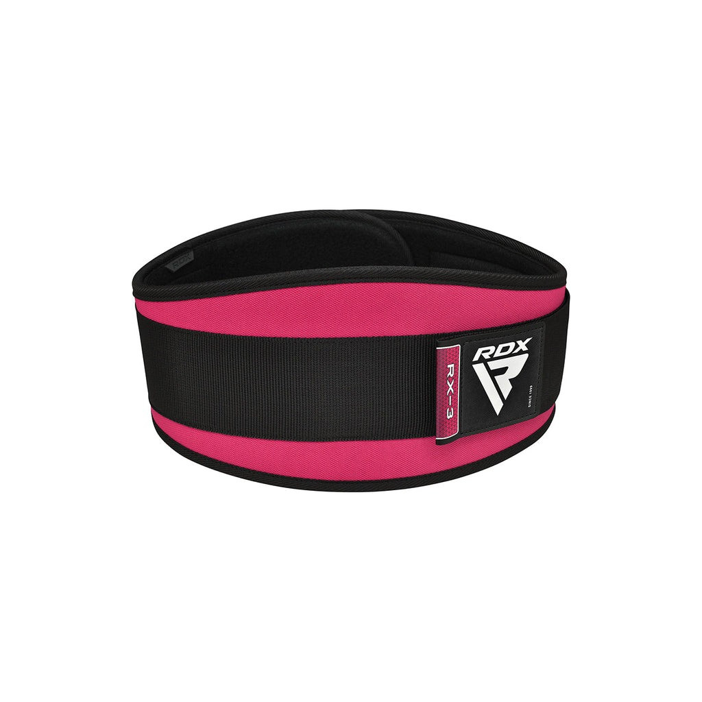Атлетичний пояс RDX RX3 EVA Curve неопреновий Sharp Pink XS (WBE-RX3SP-XS)