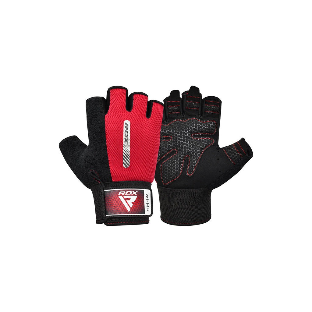 Рукавички для фітнесу RDX W1 Half Red Plus M (WGA-W1HR-M+)