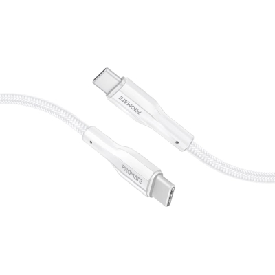 Дата кабель USB-C to USB-C 2.0m 3A xCord-CC200 white Promate (xcord-cc200.white)