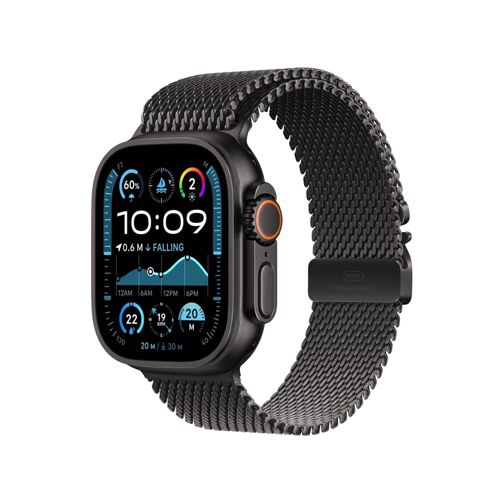 Ремінець до смарт-годинника Apple 49mm Black Titanium Milanese Loop - Medium (MXKG3ZM/A)