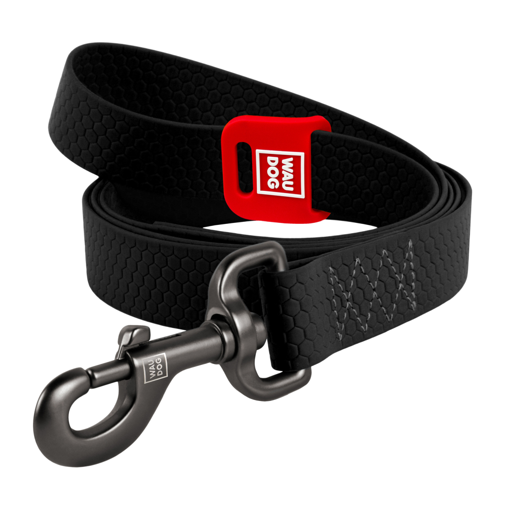 Повідець для собак WAUDOG Waterproof S Ш 15 мм Д 500 cм чорний (27441)