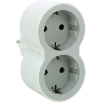 Network splitter Legrand STANDARD 2x2K+With front sockets, color White/Grey (694516)