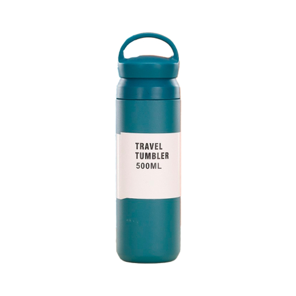 Термос Merlion Travel Tumbler 350 мл, подвійна кришка з ручкою, синій (SUS304-350Blue)