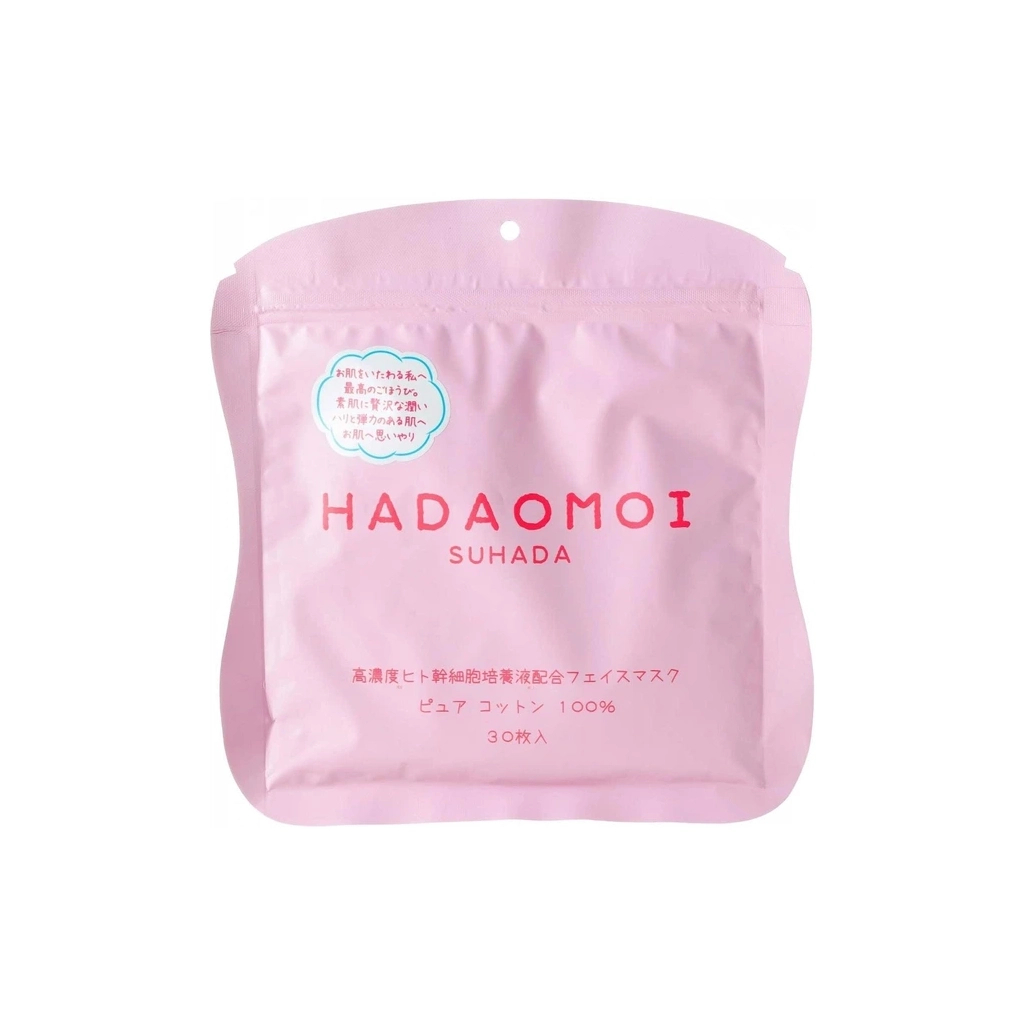 Маска для обличчя Kor Japan Hadaomoi Face Mask Тканинна зі стовбуровими клітинами 30 шт (4571365221974)
