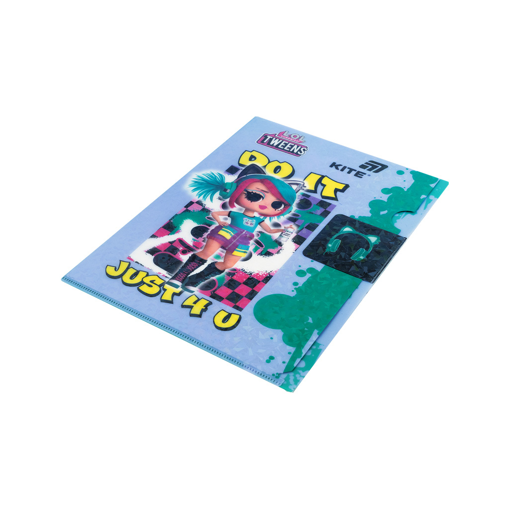 Папка - куточок Kite із клапаном A4 LOL (LO25-248)