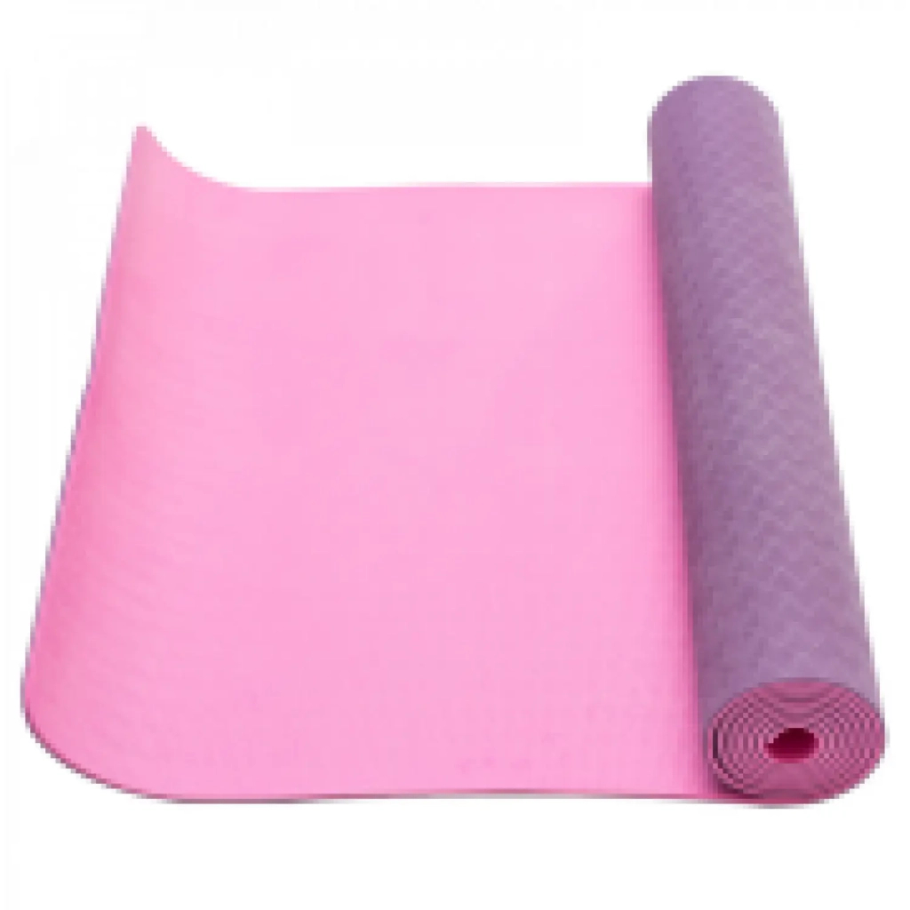 Килимок для фітнесу Ecofit MD9012 двошаровий TPE 183 х 61 х 0,6 см Фіолетовий/рожевий (К00026954)