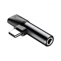 Перехідник USB-C M to USB-C F + 3.5mm F black Baseus (CATL41-01)