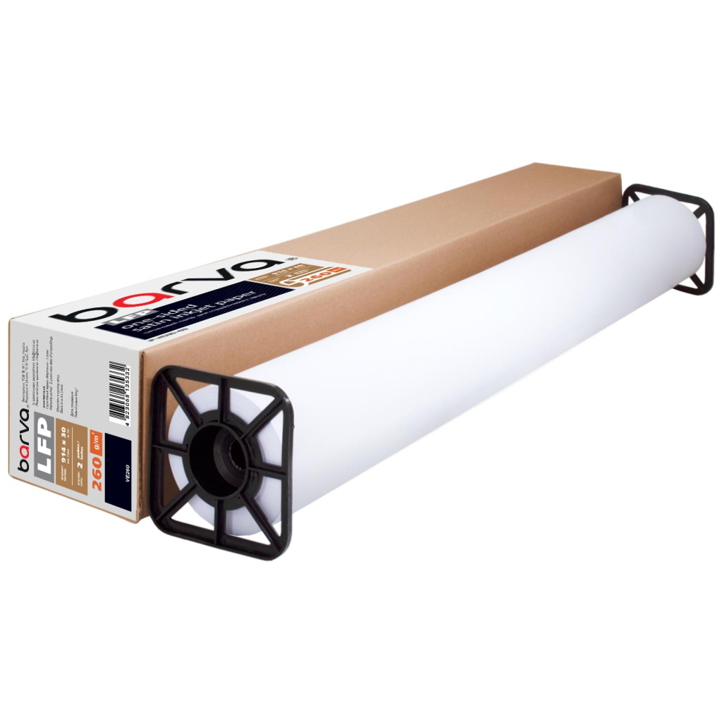 Папір Barva 36"/914 мм, 260 г/м2, satin 30 м LFP (IP-VE260-455) Папір Barva 36"/914 мм, 260 г/м2, satin 30 м LFP (IP-VE260-455)