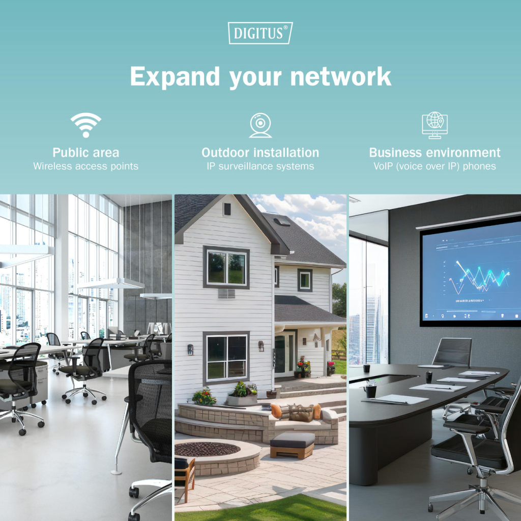 Адаптер PoE Digitus DN-95103-3 Адаптер PoE Digitus DN-95103-3