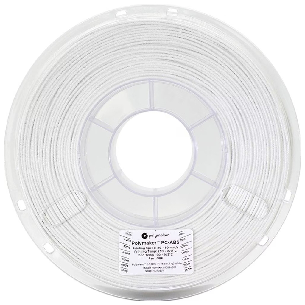 Пластик для 3D-принтера Polymaker PC-ABS 1,75mm1kg White (PC04002)