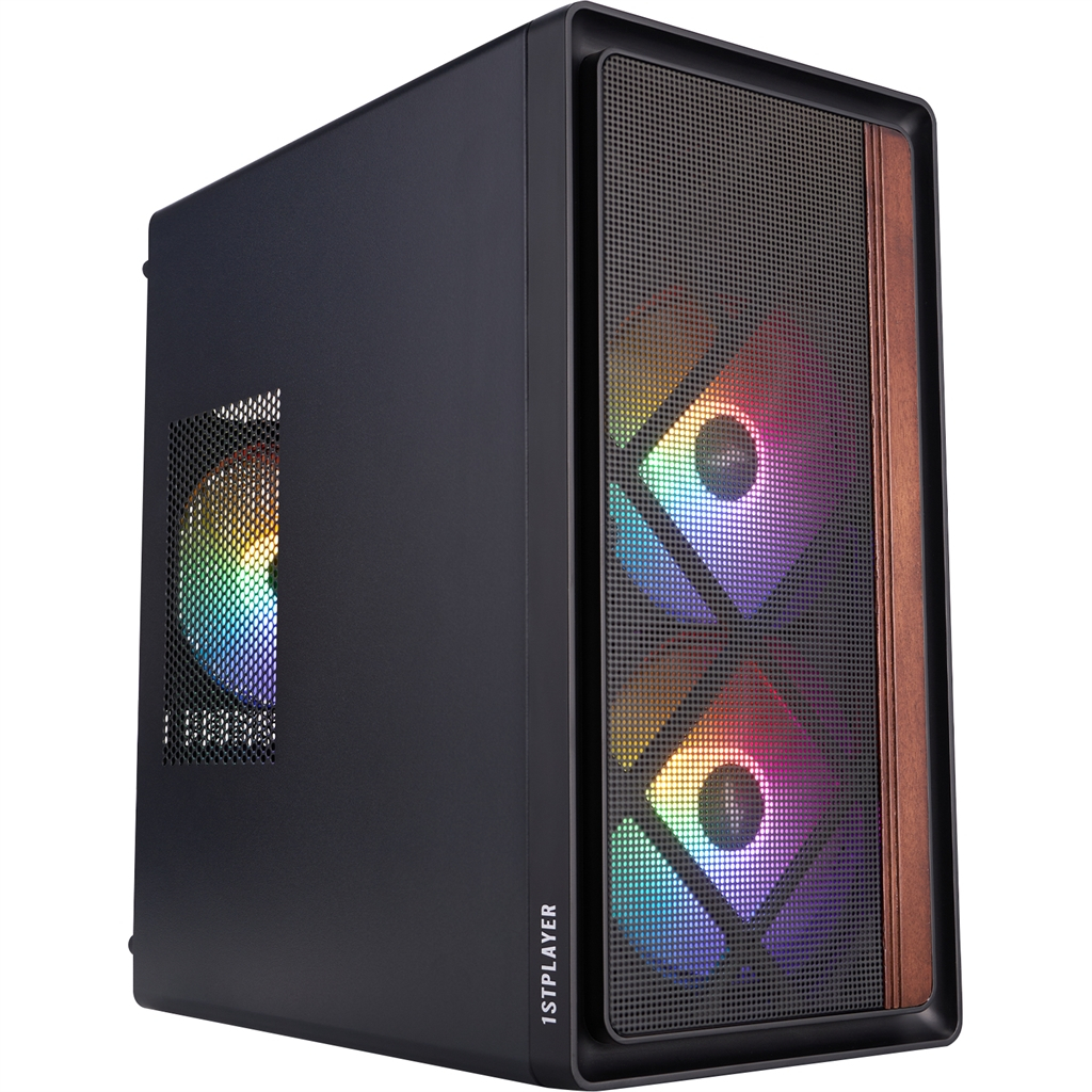 Корпус для ПК 1stPlayer WD1-BK-3F1