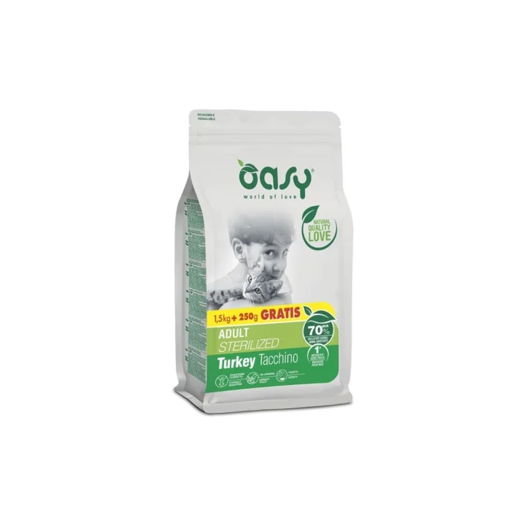 Сухий корм для кішок OASY LIFESTAGE Sterilized з індичкою 1.75 кг (8054329512654) Сухий корм для кішок OASY LIFESTAGE Sterilized з індичкою 1.75 кг (8054329512654)