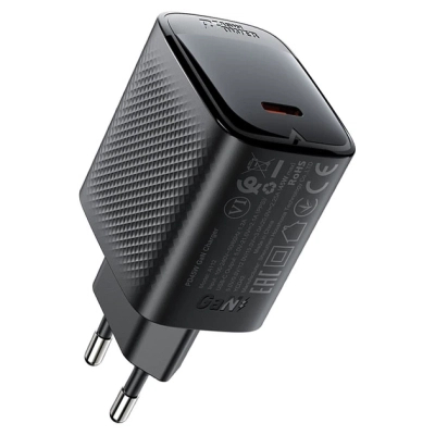 Зарядний пристрій Acefast A112 USB-C PD45W GaN black (6974316284055)