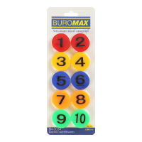 Magnet Buromax set NUMBERS, 10 pcs 30 mm in a package (BM.0034)