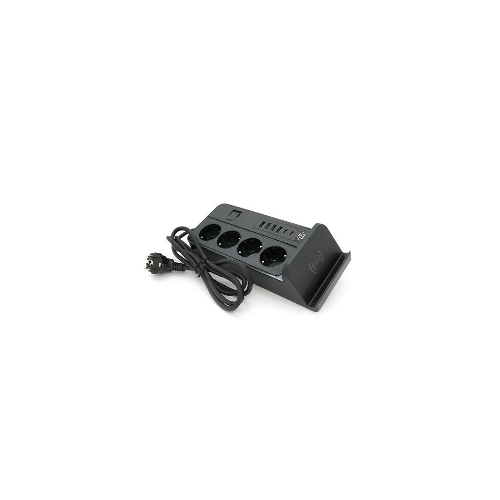 Мережевий фільтр живлення Voltronic G12, 4 роз, 4USB 3.2A, 2 Type-C, 2м Black (YT-G12) Мережевий фільтр живлення Voltronic G12, 4 роз, 4USB 3.2A, 2 Type-C, 2м Black (YT-G12)
