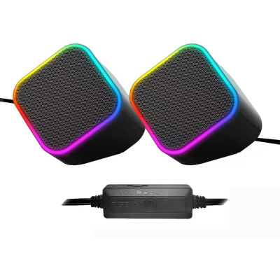 Акустична система ColorWay Cubix 2.0 RGB USB Black (CW-SPU05BK)