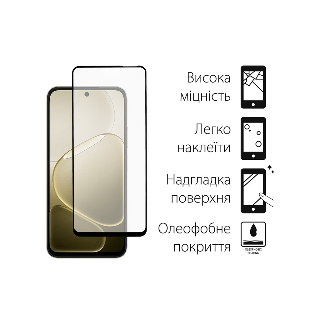 Скло захисне Dengos Full Glue OPPO A6 4G/5G Black (TGFG-450)