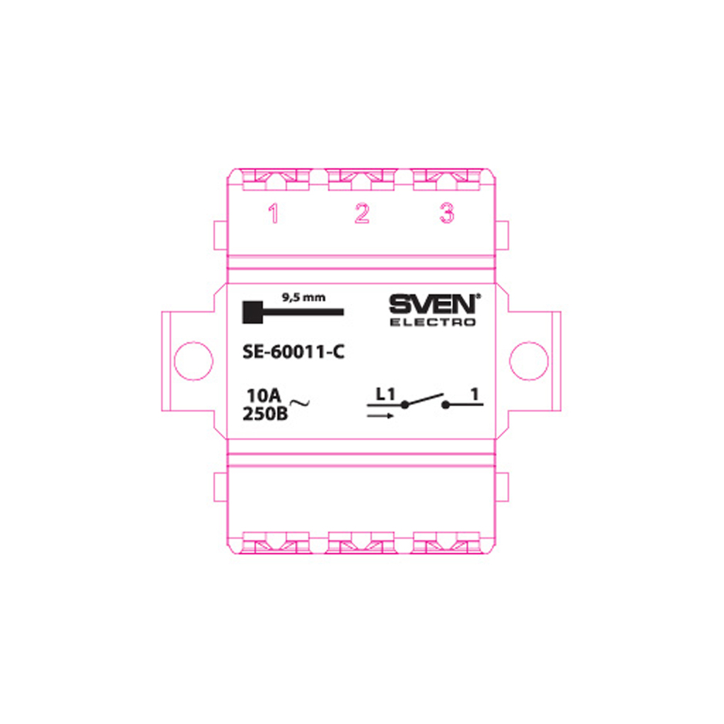 Вимикач Sven SE-60011-C cream (7100032)